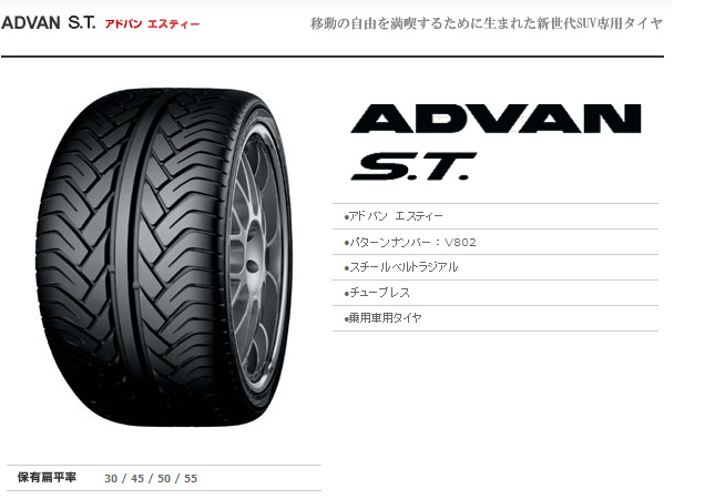 ヨコハマタイヤ アドバン S.T. V802 235/50R18 101W 商品説明イメージ
