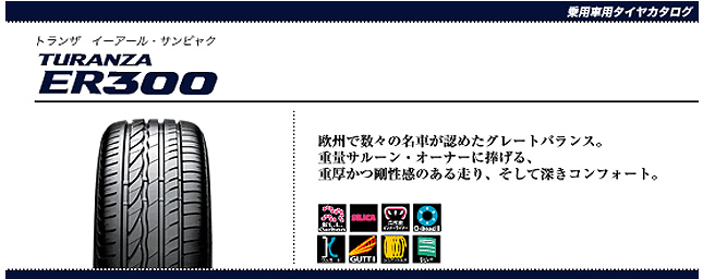 ブリヂストン トランザ ER300 225/55ZR16 95W 商品説明イメージ