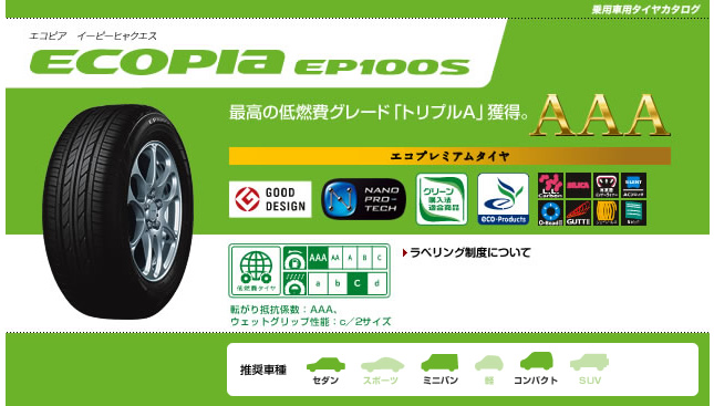 ブリヂストン エコピア EP100S 185/65R15 88H 商品説明イメージ