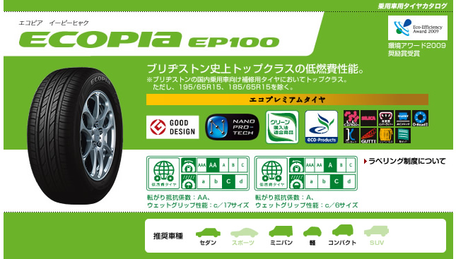 ブリヂストン エコピア EP100 215/55R17 94V 商品説明イメージ