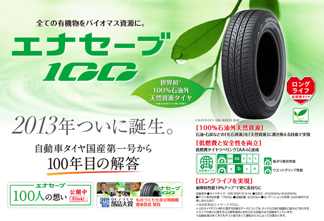 ダンロップ エナセーブ 100 195/65R15 91H 商品説明イメージ