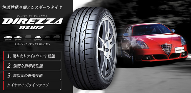 ダンロップ ディレッツァ ZⅡ DZ102 265/35R18 97W 商品説明イメージ