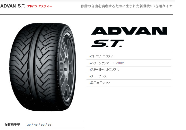 ヨコハマタイヤ アドバン S.T. V802 265/45R20 108Y 商品説明イメージ