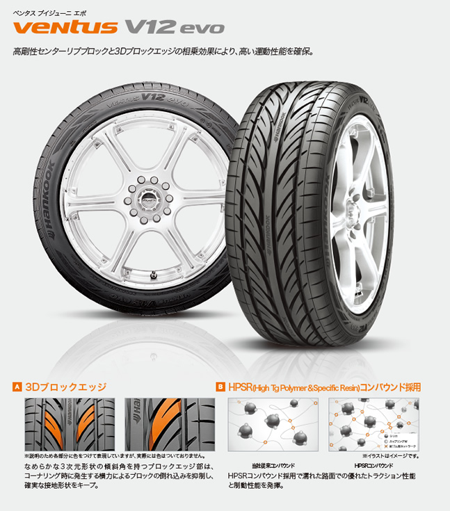 ハンコック ベンタス V12 Evo 215 40r17 87y キタガタタイヤ