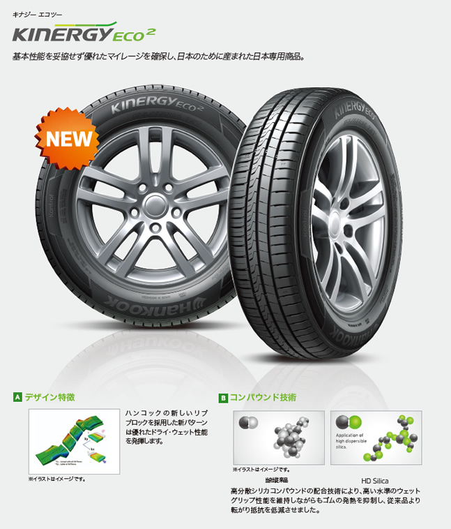 ハンコック キナジー Eco2 155/65R13 73 商品説明イメージ